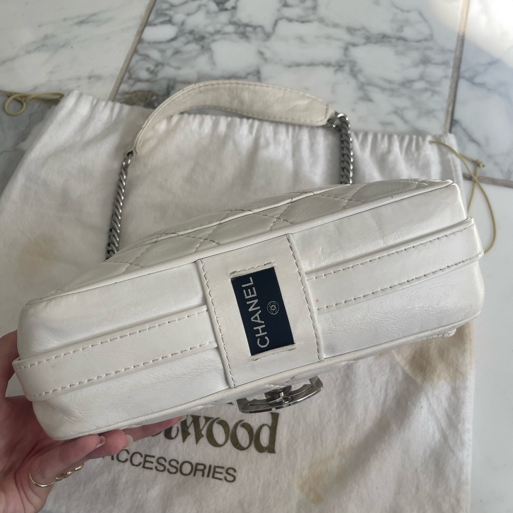 White Chanel Medium Flap Bag - Picture 6 of 16
